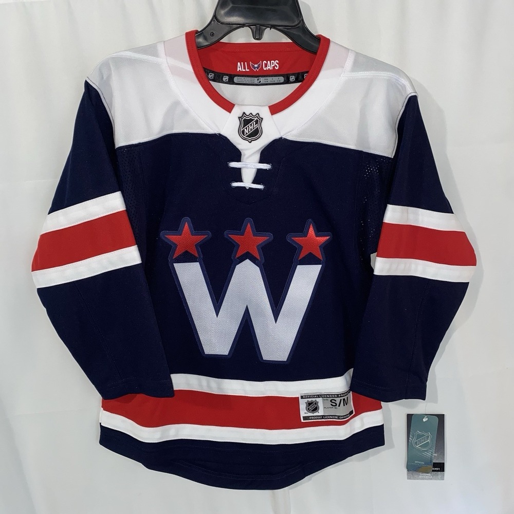 NWT Washington Capitals 2020/21 Alternate Premier Jersey Youth Kids Small/Medium